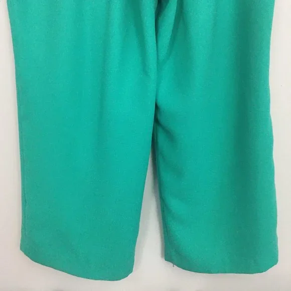 Jessica London Womens Plus Size 24P Teal 100% Polyester Elastic Waist Trousers - Picture 6 of 8